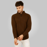Classic Stripe Half Zipper Sweater for Men