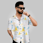 Trendy Modern Flower Style Casual Shirt for Men
