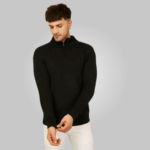 Classic Stripe Half Zipper Sweater for Men