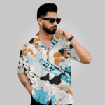 Trendy Modern Flower Style Casual Shirt for Men