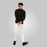 Classic Stripe Half Zipper Sweater for Men