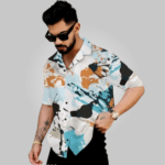 Trendy Modern Flower Style Casual Shirt for Men