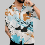 Trendy Modern Flower Style Casual Shirt for Men