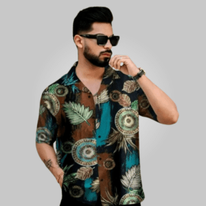 Trendy Modern Flower Style Casual Shirt for Men