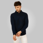 Classic Stripe Half Zipper Sweater for Men