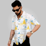 Trendy Modern Flower Style Casual Shirt for Men