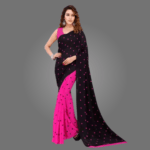 Elegant Printed Georgette Saree for Women with Blouse Piece
