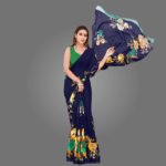 Elegant Printed Georgette Saree for Women with Blouse Piece