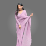 Elegant Georgette Saree with Embroidered Blouse for Women