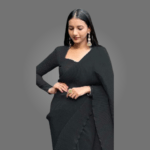 Elegant Georgette Saree with Embroidered Blouse for Women