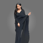 Elegant Georgette Saree with Embroidered Blouse for Women