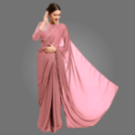 Elegant Satin Silk Saree for Women with Zari Woven Dupion Silk Blouse