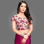 Elegant Satin Silk Saree for Women with Printed Blouse