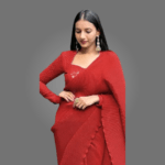 Elegant Georgette Saree with Embroidered Blouse for Women