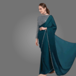 Trendy Vichitra Silk Saree for Women with Satin Embellished Blouse