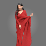 Elegant Georgette Saree with Embroidered Blouse for Women