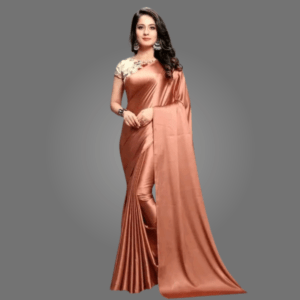 Elegant Satin Silk Saree for Women with Printed Blouse