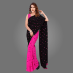 Elegant Printed Georgette Saree for Women with Blouse Piece