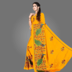 Elegant Crepe Saree for Women with Blouse Piece