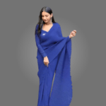 Elegant Georgette Saree with Embroidered Blouse for Women