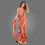 Elegant Printed Georgette Saree for Women with Blouse Piece