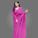 Elegant Georgette Saree with Embroidered Blouse for Women