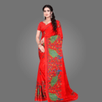 Elegant Crepe Saree for Women with Blouse Piece
