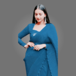 Elegant Georgette Saree with Embroidered Blouse for Women