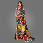 Elegant Printed Georgette Saree for Women with Blouse Piece