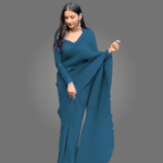 Elegant Georgette Saree with Embroidered Blouse for Women