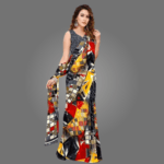 Elegant Printed Georgette Saree for Women with Blouse Piece