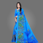 Elegant Crepe Saree for Women with Blouse Piece