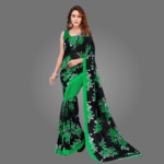 Elegant Printed Georgette Saree for Women with Blouse Piece
