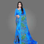 Elegant Crepe Saree for Women with Blouse Piece