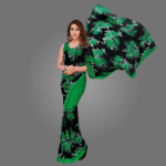 Elegant Printed Georgette Saree for Women with Blouse Piece