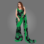 Elegant Printed Georgette Saree for Women with Blouse Piece