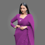 Elegant Georgette Saree with Embroidered Blouse for Women