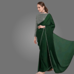 Trendy Vichitra Silk Saree for Women with Satin Embellished Blouse