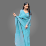 Elegant Georgette Saree with Embroidered Blouse for Women