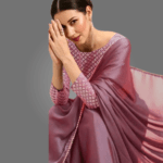 Elegant Satin Silk Saree for Women with Zari Woven Dupion Silk Blouse