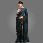 Elegant Satin Silk Saree for Women with Zari Woven Dupion Silk Blouse