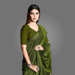 Fancy Georgette Saree for Women with Unstitched Blouse